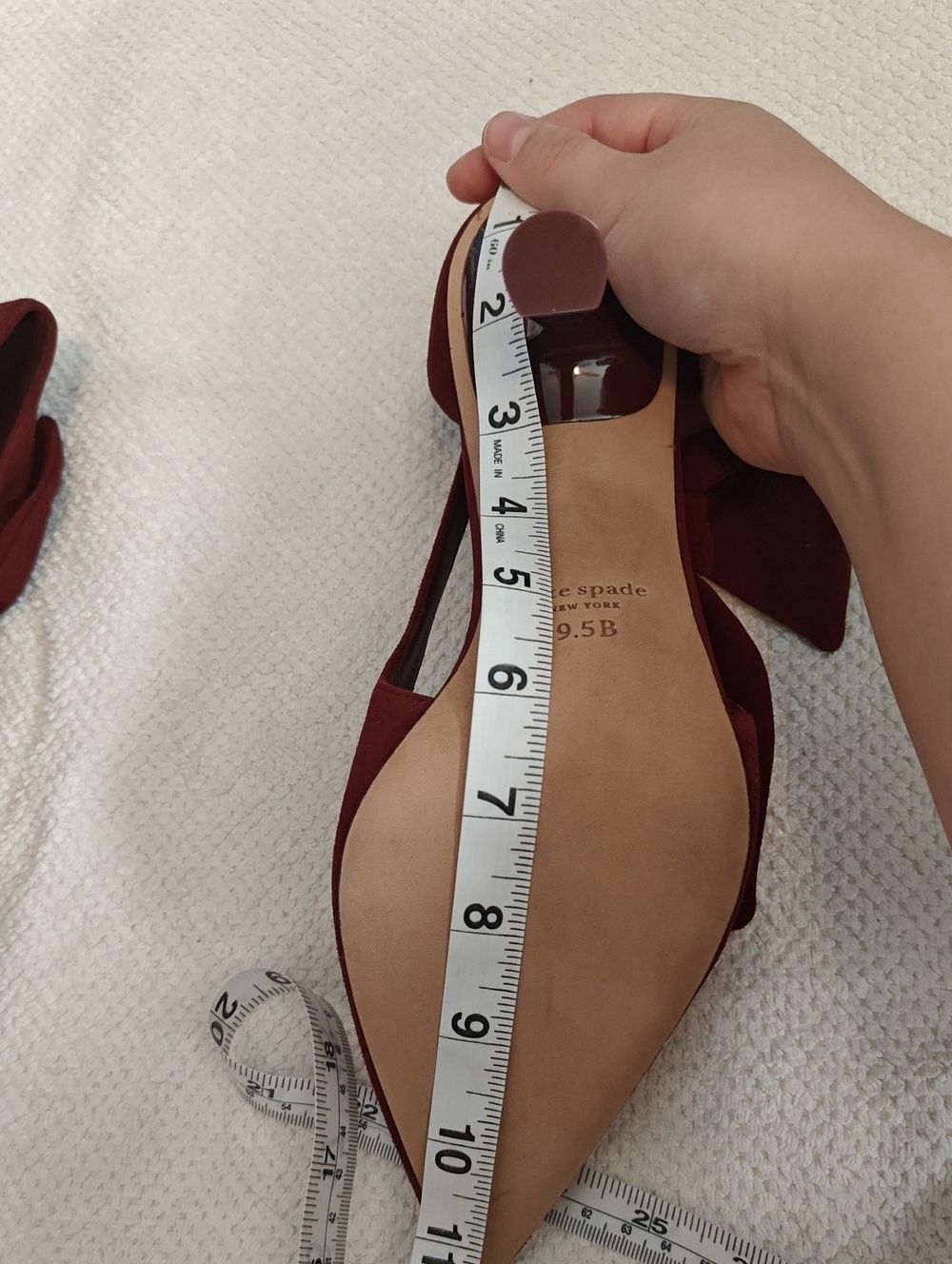 Kate Spade Burgundy Bunnie Pumps 9.5B EUC - Picture 8 of 8